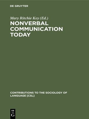 cover image of Nonverbal Communication Today